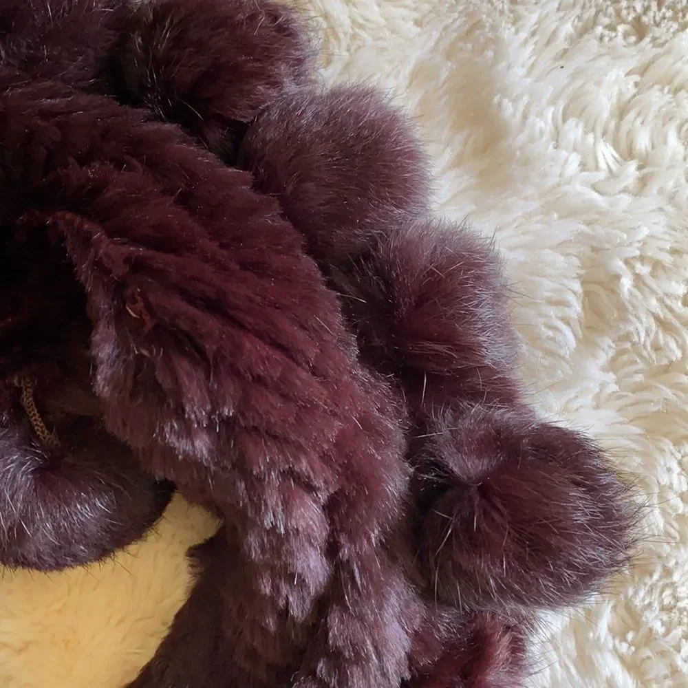Adrienne Landau Womens Rabbit Fur Scarf